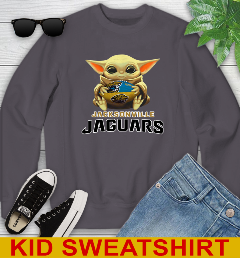 NFL Football Jacksonville Jaguars Baby Yoda Star Wars Shirt Youth Sweatshirt 6
