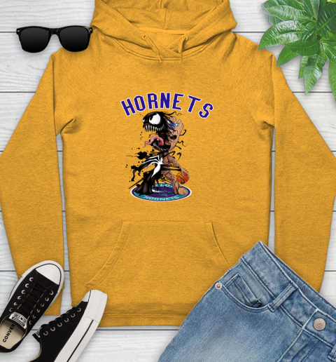 NBA Charlotte Hornets Basketball Venom Groot Guardians Of The Galaxy Youth Hoodie 3