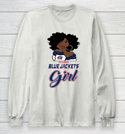 Columbus Blue Jackets Girl NHL Long Sleeve T-Shirt 12