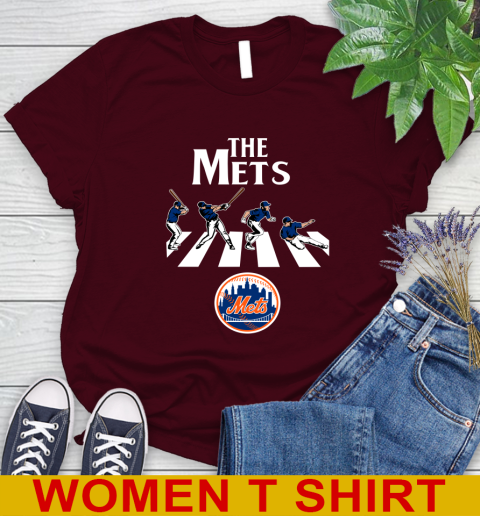 MLB Baseball New York Mets The Beatles Rock Band Shirt Women's T-Shirt 6