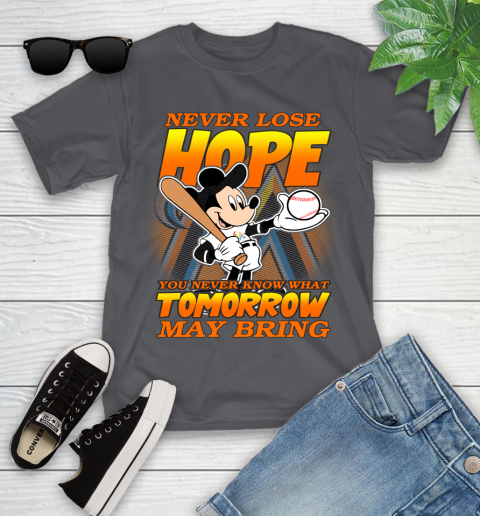 Miami Marlins MLB Baseball Mickey Disney Never Lose Hope Youth T-Shirt 6