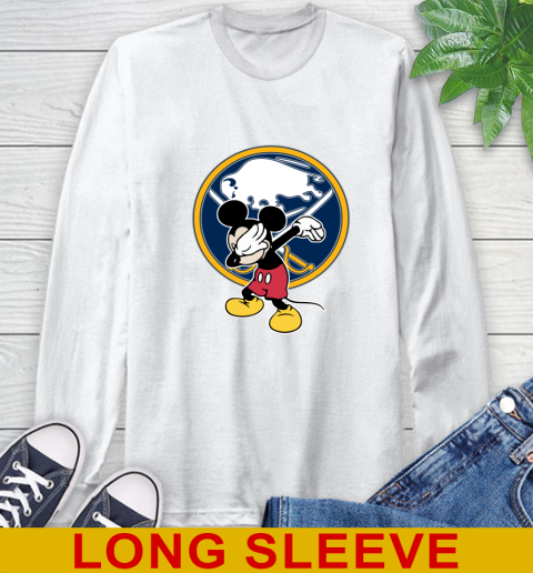 Buffalo Sabres NHL Hockey Dabbing Mickey Disney Sports Long Sleeve T-Shirt