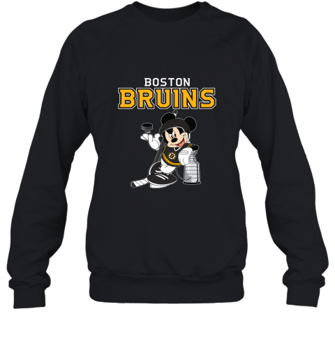 Mickey Boston Bruins With The Stanley Cup Hockey NHL Sweatshirt