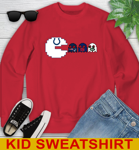 Indianapolis Colts NFL Football Pac Man Champion Youth Sweatshirt 8