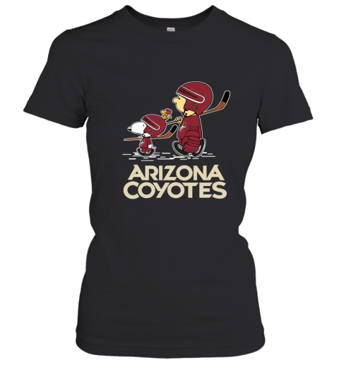 Let's Play Arizona Coyotes Ice Hockey Snoopy NHL Women's T-Shirt