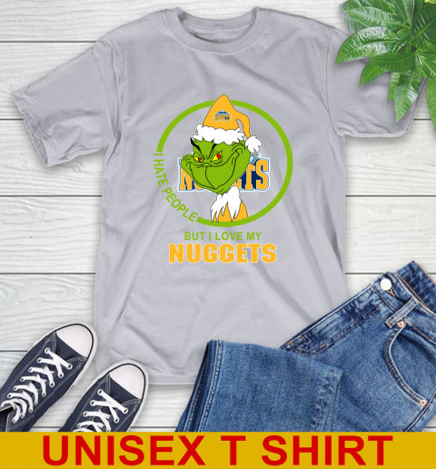Denver Nuggets NBA Christmas Grinch I Hate People But I Love My Favorite Basketball Team T-Shirt 6