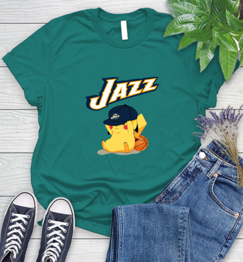 NBA Pikachu Basketball Sports Utah Jazz Women's T-Shirt 12