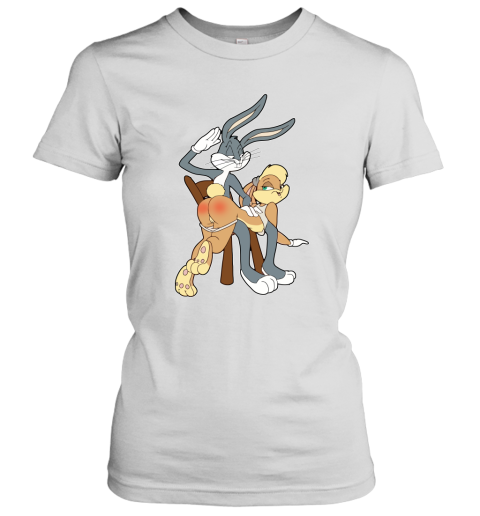 cauq bugs bunny spanking lola bunny furry shirts ladies t shirt 20 front white