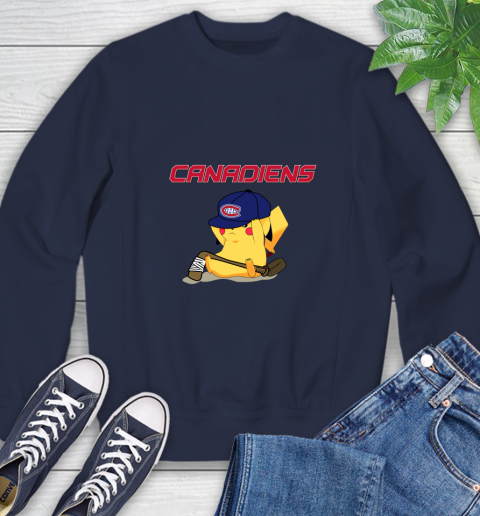 NHL Pikachu Hockey Sports Montreal Canadiens Sweatshirt Tee For