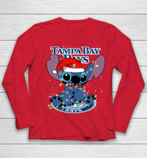 Tampa Bay Rays MLB noel stitch Baseball Christmas Youth Long Sleeve 7