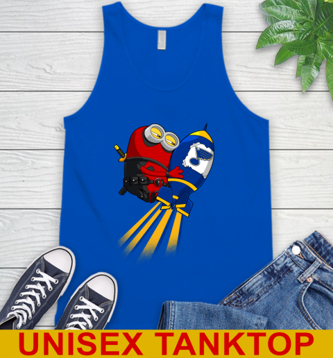 NHL Hockey St.Louis Blues Deadpool Minion Marvel Shirt Tank Top 4