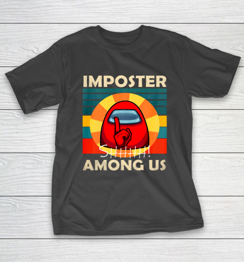 Impostor Among us funny vintage game sus T-Shirt