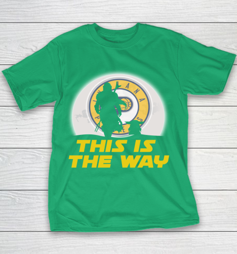 Indiana Pacers NBA Basketball Star Wars Yoda And Mandalorian This Is The Way Youth T-Shirt 3