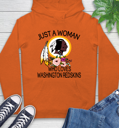 NFL Just A Woman Who Loves Washington Redskins Football Sports Hoodie 3