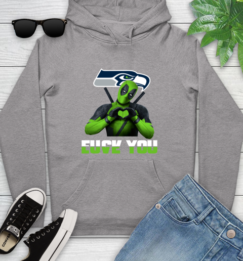 NHL Seattle Seahawks Deadpool Love You Fuck You Football Sports Youth Hoodie 6