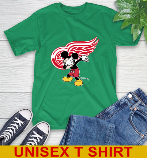 Detroit Red Wings NHL Hockey Dabbing Mickey Disney Sports T-Shirt 7
