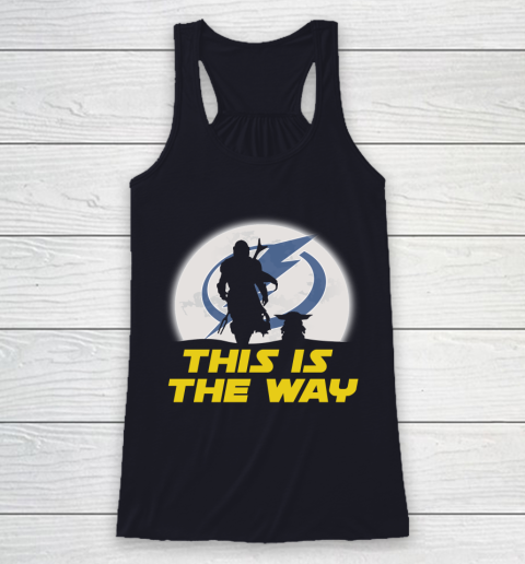 Tampa Bay Lightning NHL Ice Hockey Star Wars Yoda And Mandalorian This Is The Way Racerback Tank 7