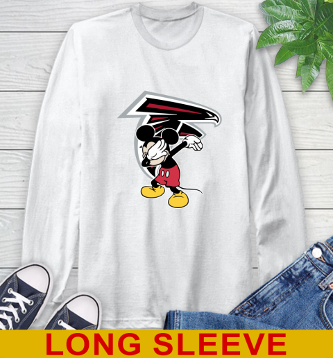 Atlanta Falcons NFL Football Dabbing Mickey Disney Sports Long Sleeve T-Shirt