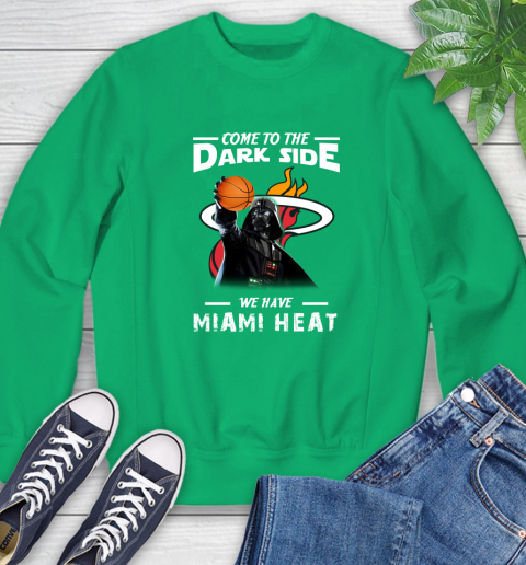 NBA Come To The Dark Side We Have Miami Heat Star Wars Darth Vader Basketball Sweatshirt 7