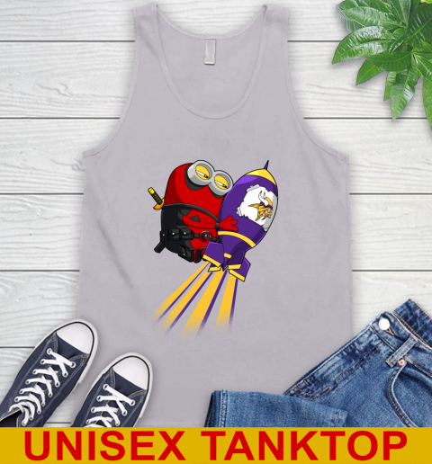 NFL Football Minnesota Vikings Deadpool Minion Marvel Shirt Tank Top 3