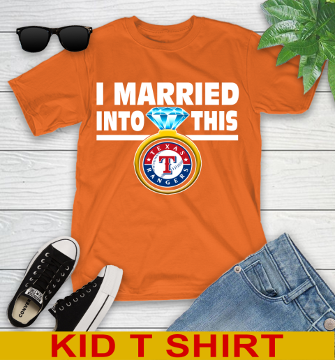 Texas Rangers MLB Baseball I Married Into This My Team Sports Youth T-Shirt 8