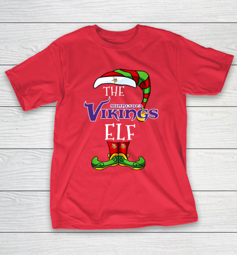 Minnesota Vikings Christmas ELF Funny NFL T-Shirt 9