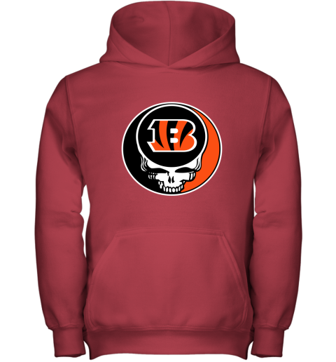 Custom Cincinnati Bengals Youth Hoodie 3D Grateful Dead Bengals