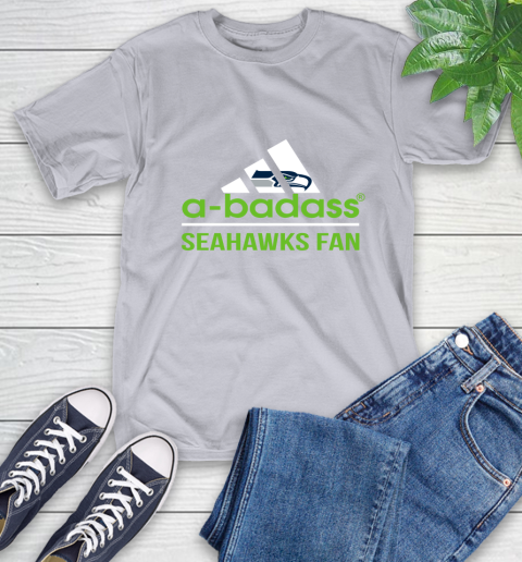 NFL A Badass Seattle Seahawks Fan Adidas Football Sports T-Shirt 6