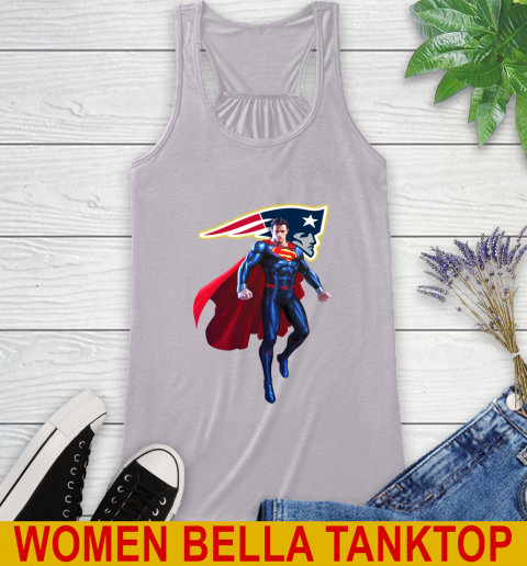 NFL Superman DC Sports Football New England Patriots Racerback Tank 5