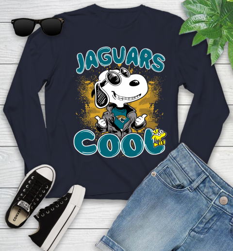 NFL Football Jacksonville Jaguars Cool Snoopy Shirt Youth Long Sleeve 3 NFL Football Jacksonville Jaguars Cool Snoopy Shirt Youth Long Sleeve - Image 3