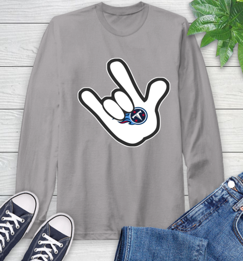 Tennessee Titans NFL Football Mickey Rock Hand Disney Long Sleeve T-Shirt 6