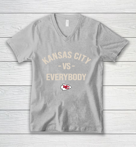 Kansas City Chiefs Vs Everybody V-Neck T-Shirt 3