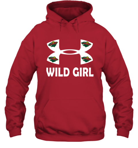 NHL Minnesota Wild Girl Under Armour Hockey Sports YABFPEWFvCZ hoodie 23 95 151514 front red