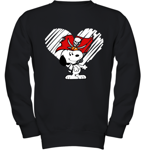 I Love Tampa Bay Buccanners Snoopy In My Heart NFL Youth Sweatshirt