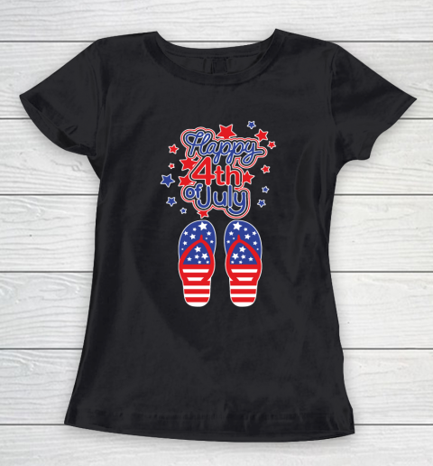 July 4th USA Independence Flip Flap Women's T-Shirt