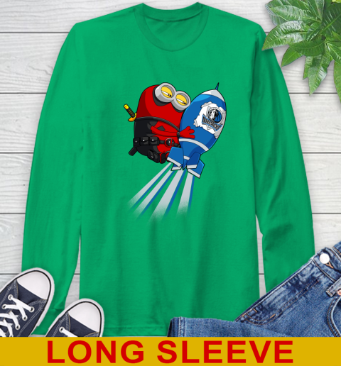 NBA Basketball Dallas Mavericks Deadpool Minion Marvel Shirt Long Sleeve T-Shirt 8