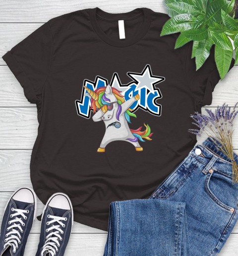 Orlando Magic NBA Basketball Funny Unicorn Dabbing Sports Women's T-Shirt 8
