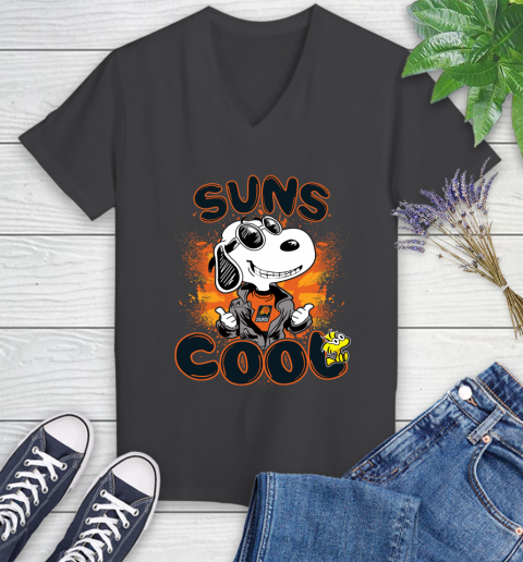 NBA Basketball Phoenix Suns Cool Snoopy Shirt Women's V-Neck T-Shirt 6