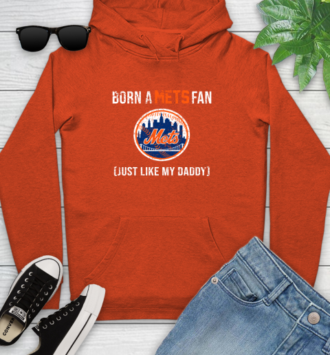 MLB Baseball New York Mets Loyal Fan Just Like My Daddy Shirt Youth Hoodie 4