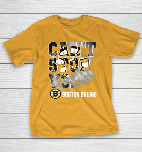 NHL Boston Bruins Hockey Can't Stop Vs T-Shirt 2