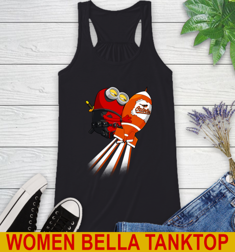 MLB Baseball Baltimore Orioles Deadpool Minion Marvel Shirt Racerback Tank