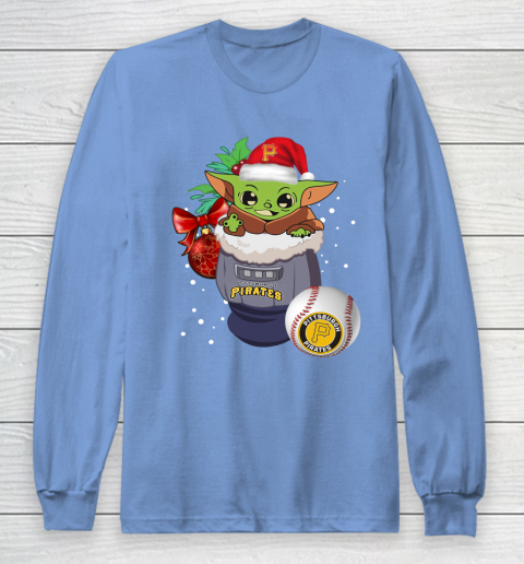 Pittsburgh Pirates Christmas Baby Yoda Star Wars Funny Happy MLB Long Sleeve T-Shirt 11