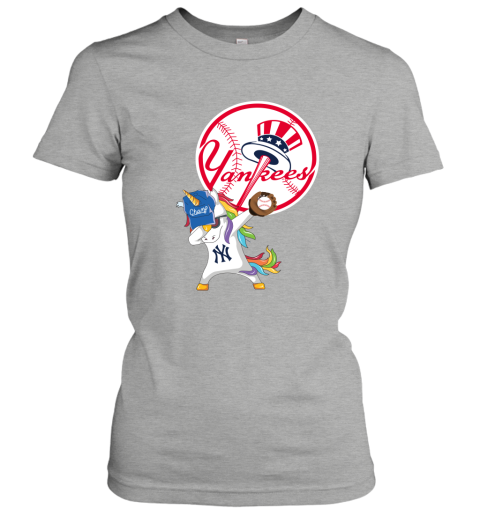 Hip Hop Dabbing Unicorn Flippin Love New York Yankees Women's T-Shirt