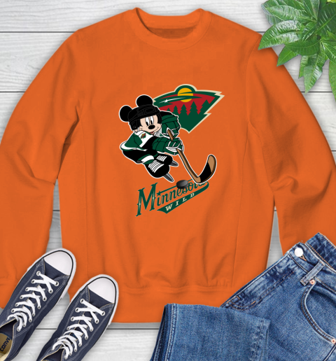NHL Minnesota Wild Mickey Mouse Disney Hockey T Shirt Sweatshirt 4