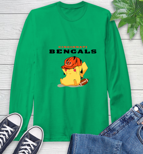 NFL Pikachu Football Sports Cincinnati Bengals Long Sleeve T-Shirt 7