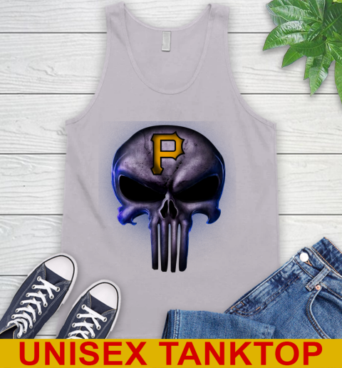 Pittsburgh Pirates MLB Baseball Punisher Skull Sports Tank Top 3