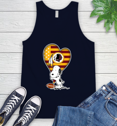 Washington Redskins NFL Football The Peanuts Movie Adorable Snoopy Tank Top 3