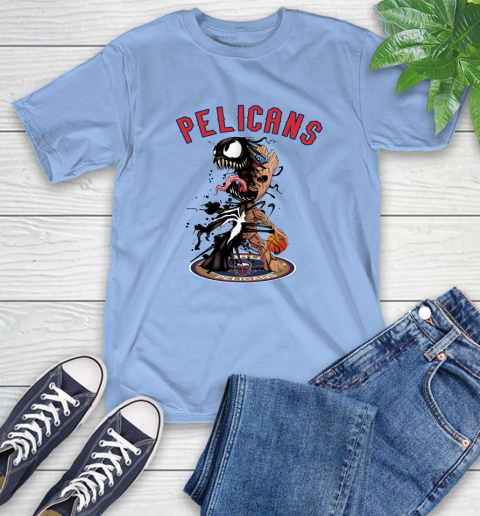 NBA New Orleans Pelicans Basketball Venom Groot Guardians Of The Galaxy T-Shirt 11