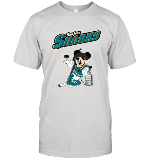 Mickey San Jose Sharks With The Stanley Cup Hockey NHL Unisex Jersey Tee