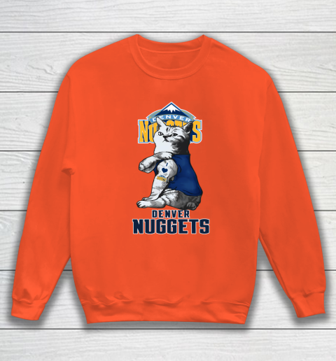 NBA Basketball My Cat Loves Denver Nuggets Sweatshirt 3